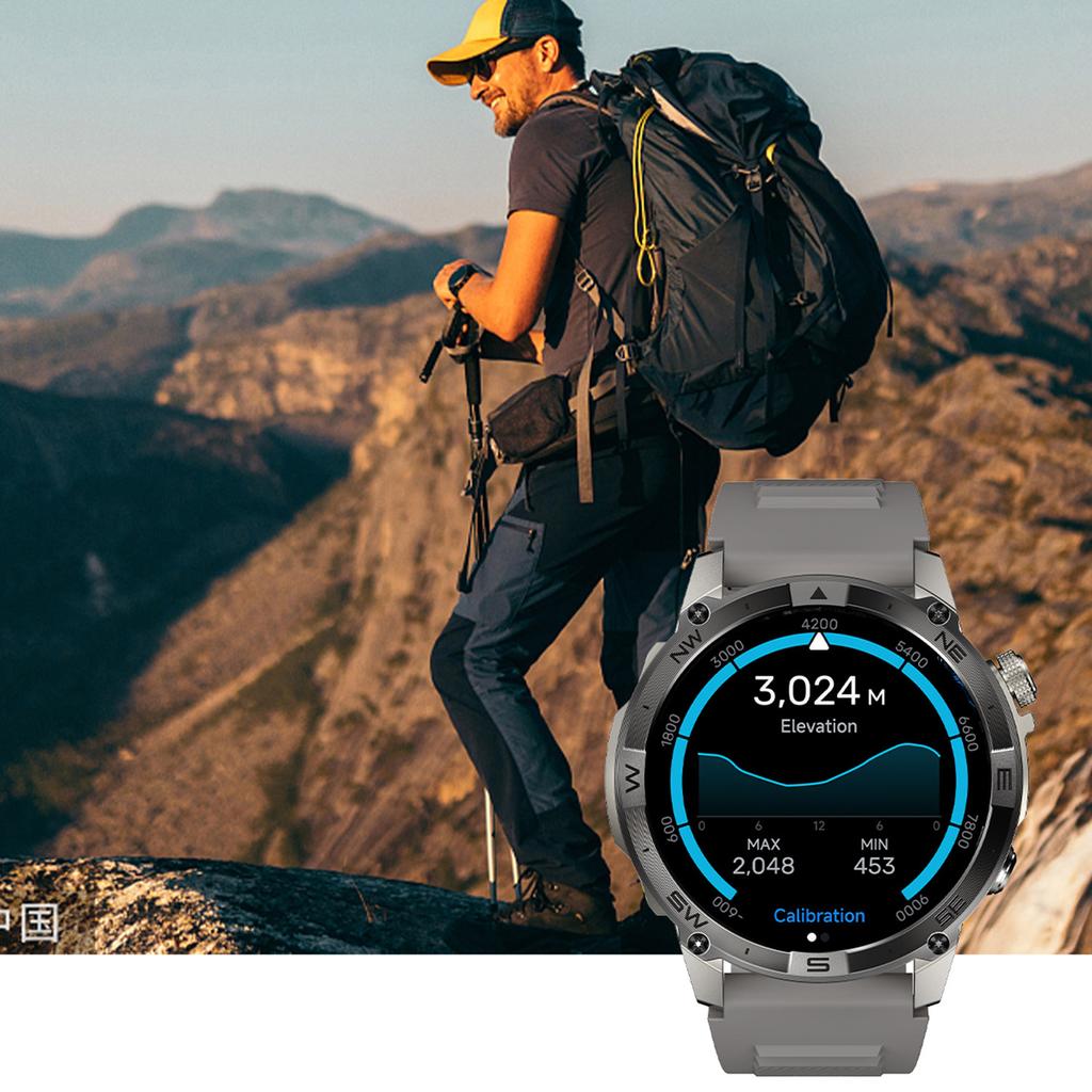 HK08 1,43-дюймовые смарт-часы с функцией мониторинга сердечного ритма и сна, а также для занятий спортом на открытом воздухе