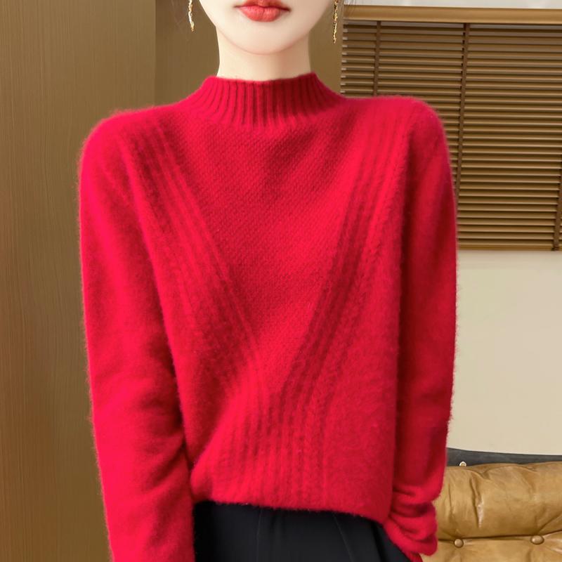Женский кашемировый свитер Qinghe cashmere 30% кашемир 70% шерсть Женский осенне-зимний кашемировый свитер мягкий и теплый