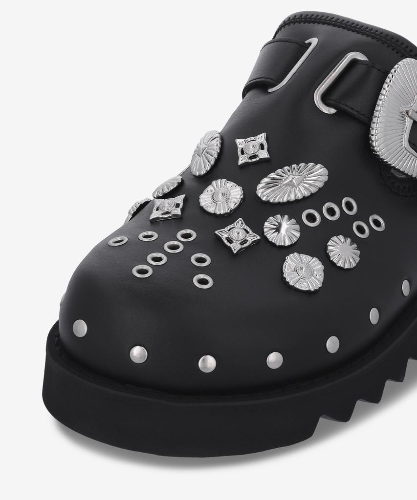 Toga [Toga Virilis] Eyelet Metal Sabo Slide - Black / Aj1066Black