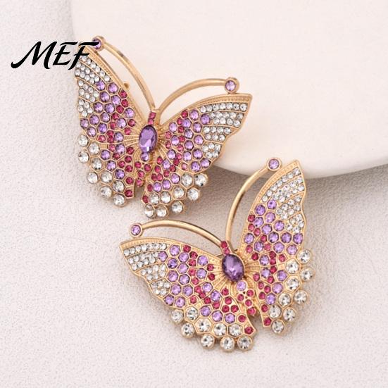 Butterfly Brooch Jewelry Rhinestone for Women, Vintage Insect Lapel Pin, Women Decorative Pin Accessory Clothes Scarf Shawl Dress Bag Clothing