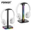 FONKEN RGB Headset Stand With LED Base/USB Pickup Light Computer Desktop Headphone Display Holder PC Gamer Earphone Accessories