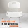 Shower Chair, Shower Seat with Back, Adjustable Height Shower Stool, Shower Chair for Inside Shower Bathtub, Non-slip Bathroom Bench Bath Chair for