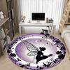 1pc Fairy Garden Office Round Area Rug, Indoor Mat Suitable ForOffice, Under Office Chairs Bedroom Living Room Home Decor, Room Deco,  T145