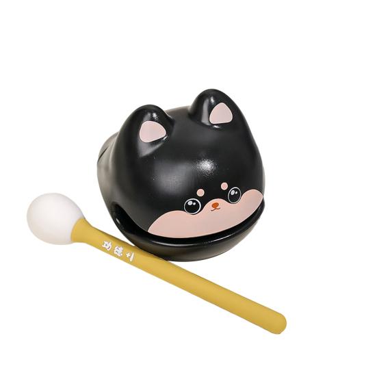 Игрушка деревянная рыба с изображением животных из мультфильма и молотком для детей и взрослых, для снятия стресса, медитации, успокаивающего ударного инструмента в виде дзен-барабана