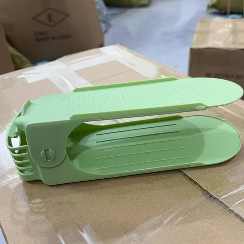 10 шт. Регулируемая двухслойная полка для обуви, утолщенная и экономящая место полка для хранения обуви с плоским дном и высоким каблуком