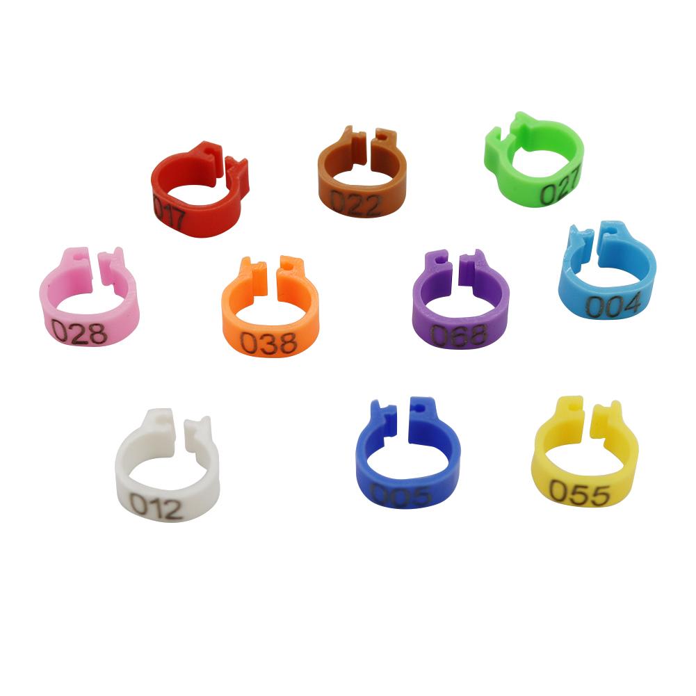 100 Pcs Bird Foot Ring Inner Diameter 8mm Pigeon Leg Poultry Dove Bird Parrot Clip Rings Band Foot Ring Pigeon Supplies