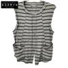 TAKAHIROMIYASHITATheSoloist Gray S.0070 Silk Cotton Border Vest Best S grayUsed