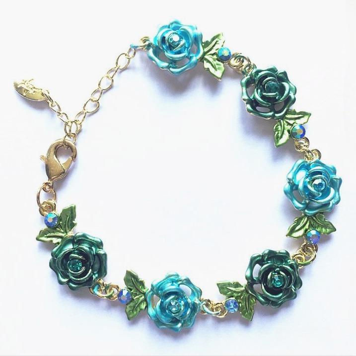 Браслет с розой 20 см, романтическая цепочка, кольцо, ювелирные изделия, свадебный подарок на день святого Валентина, женский браслет для влюбленных