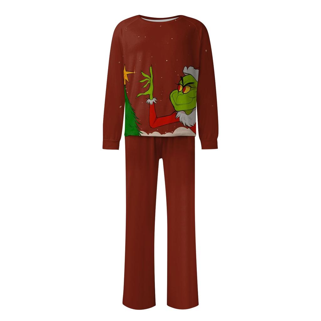 Комплект из топа и брюк с рождественскими принтами для всей семьи Одинаковые комплекты для всей семьи