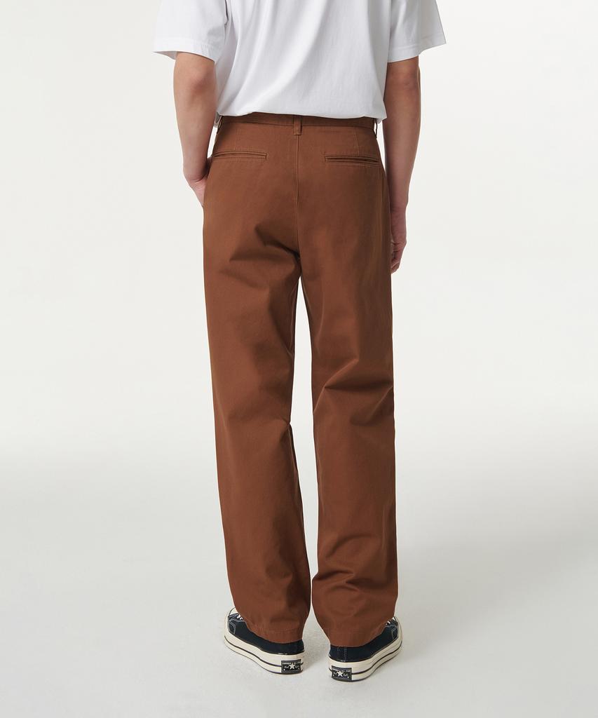 MUSINSA STANDARD One-Pleat Regular Fit Chino Pants [Brick Orange]