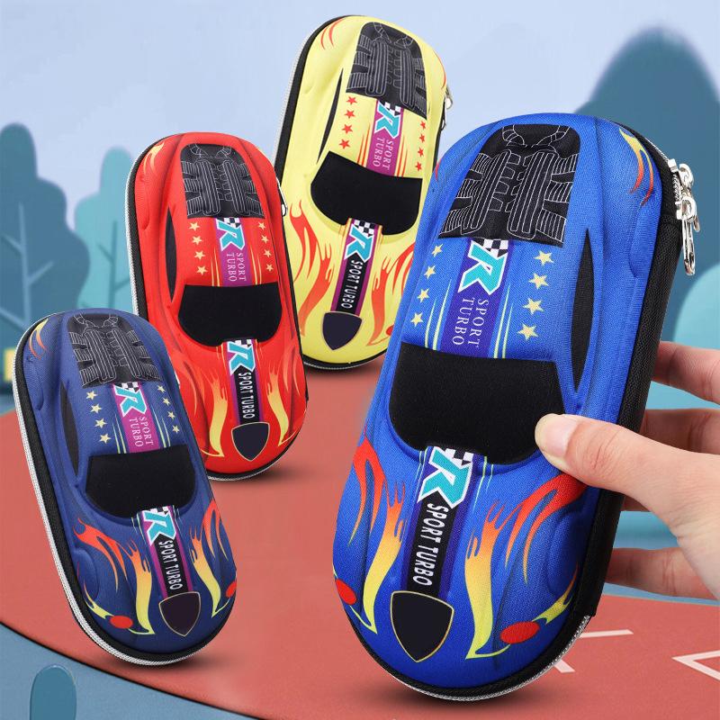 3D пеналы с гоночными автомобилями, мультфильмы, школьный пенал для детей, канцелярская коробка, пластиковый пенал для ручек из ЭВА и ПУ, милый пенал для мальчиков