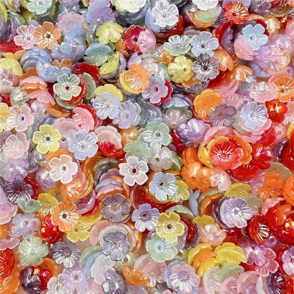 Изготовление украшений своими руками Маленькая ромашка Акриловая подвеска Бусины россыпью 10,5 мм Цветочные модные бусины