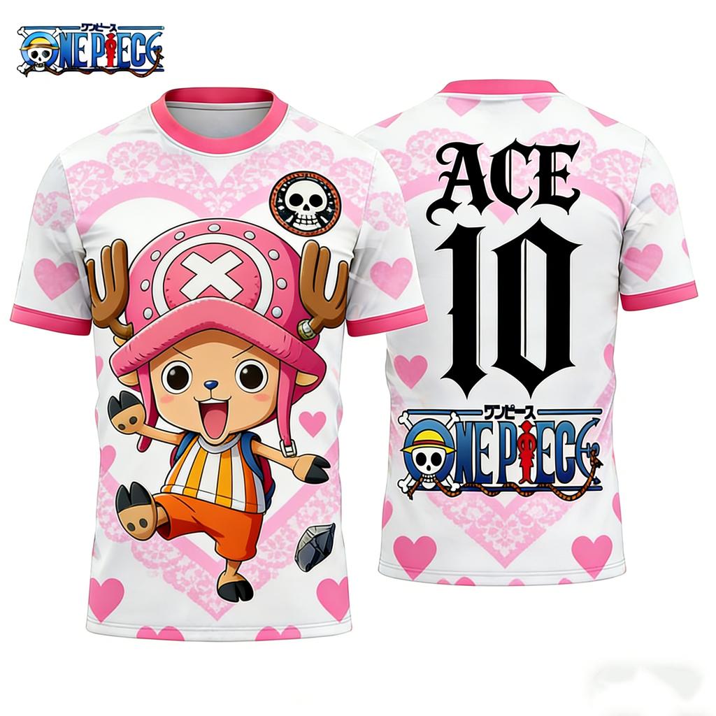 Лето 2026 One Piece Эйс X Французская "Огненная Меха" Футболка с 3D-печатью, дышащая, быстросохнущая, для мужчин и женщин