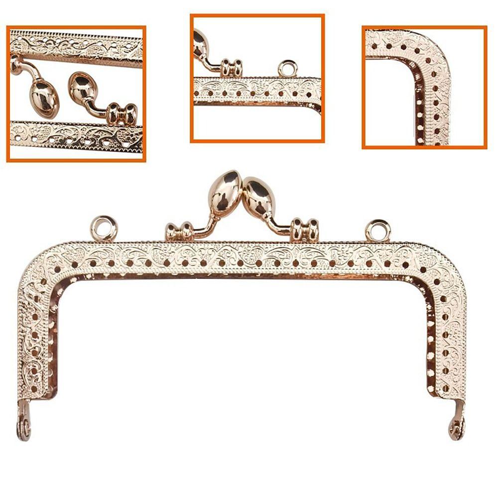 Vintage Purse Frame Kiss Clasp Metal Bag Kiss Clasp Lock Bag Frame Buckle  Handle Bag Accessories