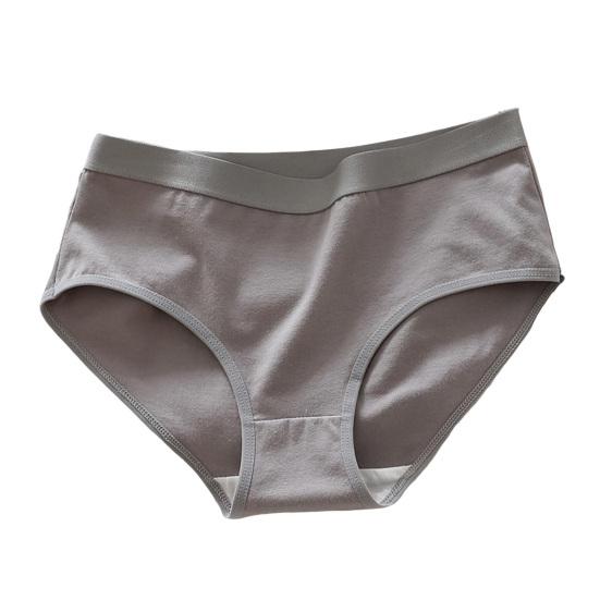 Женское хлопковое нижнее белье, эластичные трусы средней талии, женские бесшовные трусики с полным покрытием