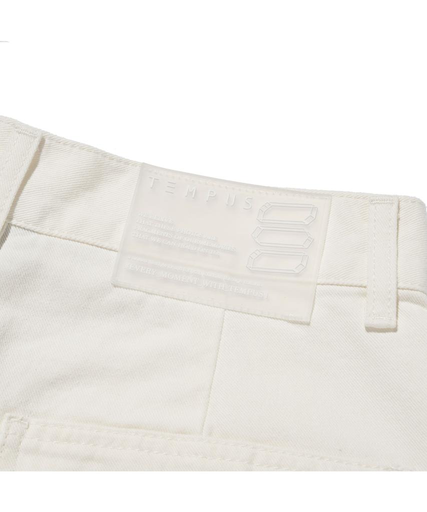 TEMPUS STUDIO Unisex Straight Pants [White]