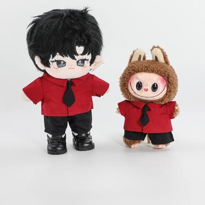 Одежда для куклы 20 см Одежда для Лабубу 17 см Комплект рубашки, галстука и брюк Мини плюшевый наряд для куклы Одежда Аксессуары для кукол