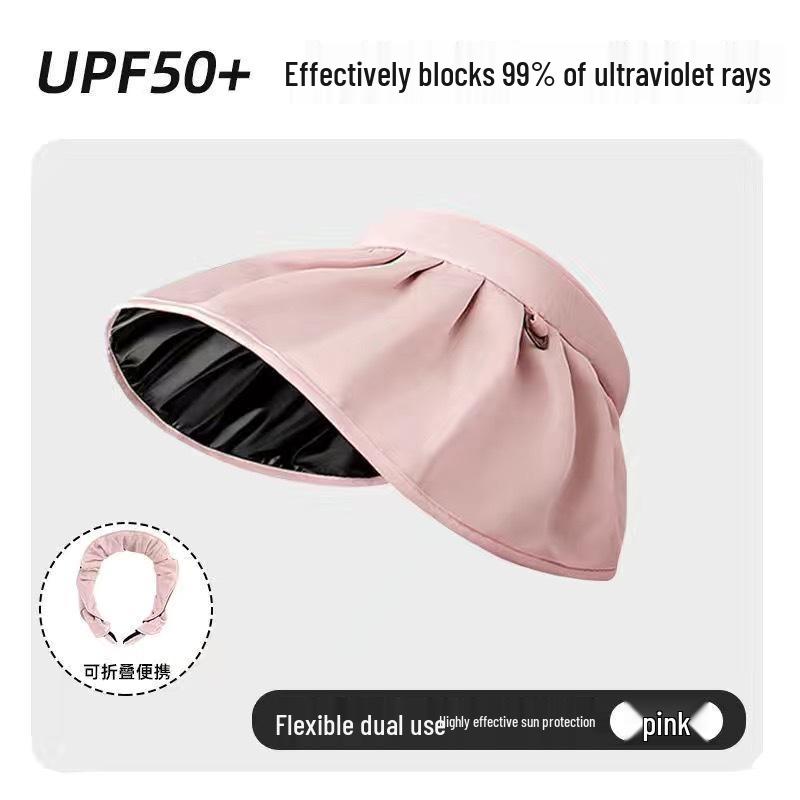 Женская велосипедная шляпа от солнца с УФ-защитой, закрывающая лицо, и модным дизайном с открытым верхом