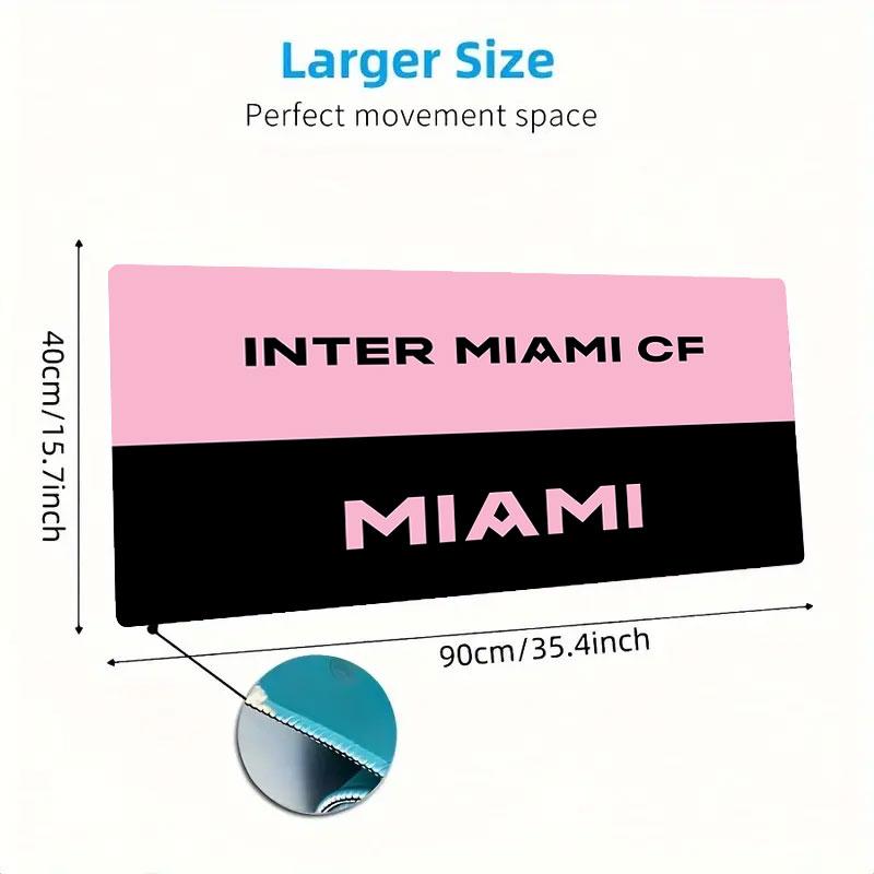 Коврик для мыши Miami CF, Большой игровой коврик для стола, Нескользящий коврик XXL для мыши для ноутбука и планшета, Игровой коврик для мини-ПК со прошитыми краями