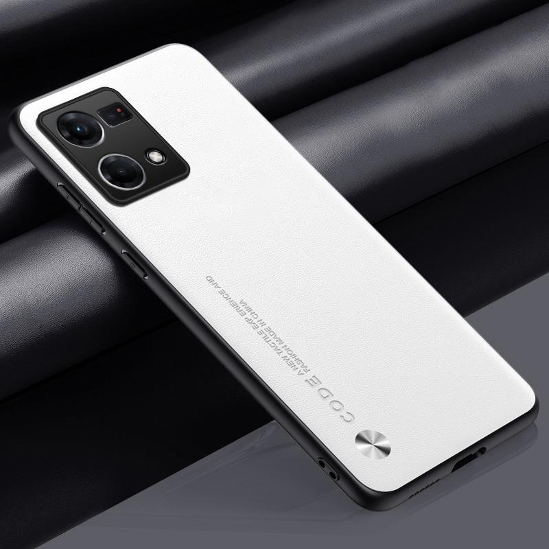 Luxury PU Leather Case For OPPO Reno 7 4G Back Cover Matte Silicone Shockproof Full Protection Phone Case For OPPO Reno7 Reno 7