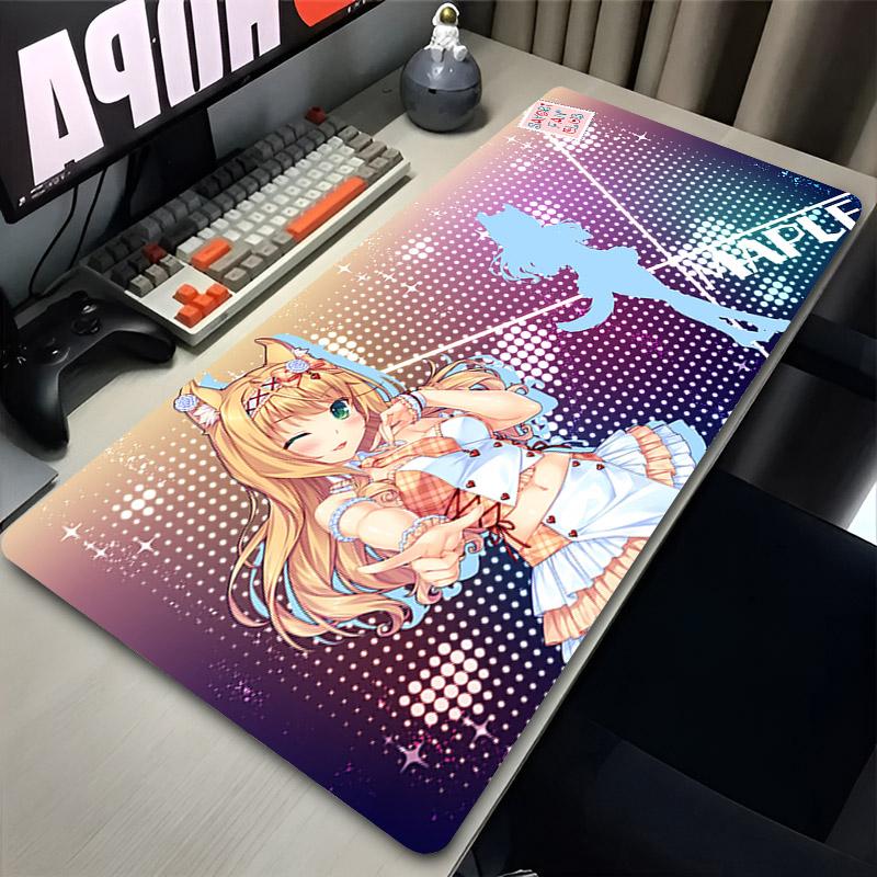 C-Chocola-N-Nekopara Коврик для мыши Аниме Девушка Розовый Настольный коврик Аксессуары для клавиатуры Игровой коврик для мыши Расширенный коврик для офисного стола Ноутбук