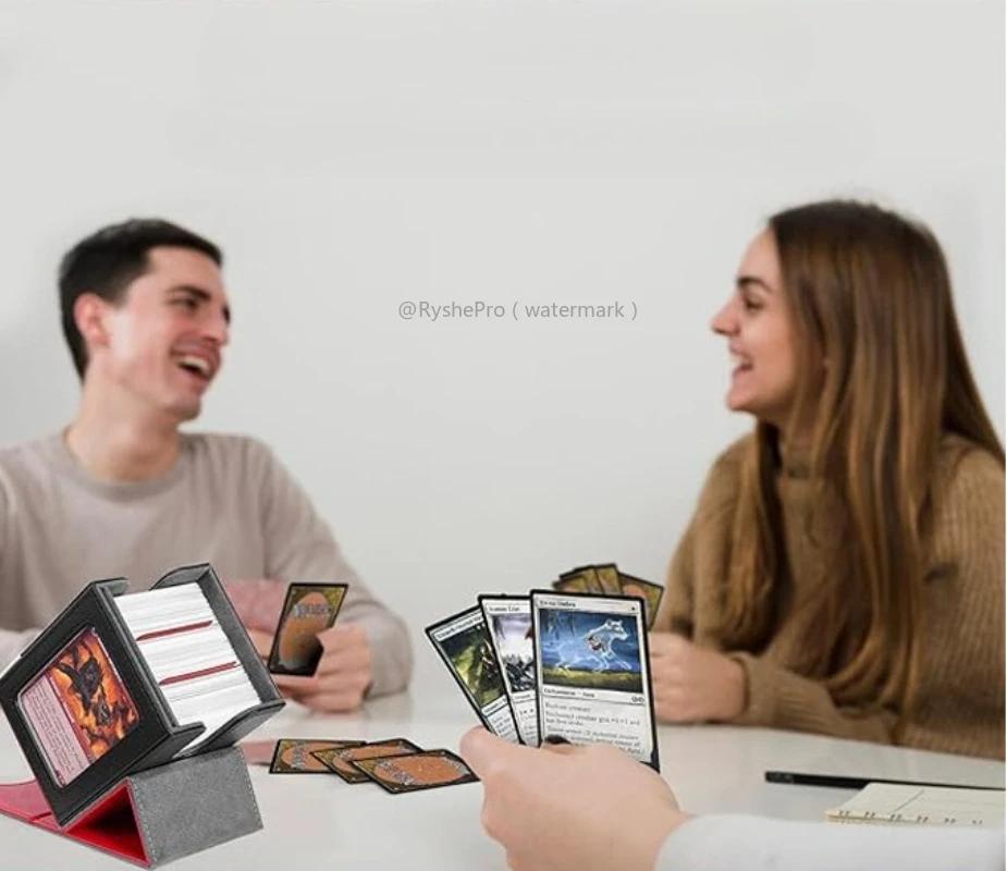 Коробка для колоды карт с дисплеем MTG Commander Вмещает 100+ карт в двойных протекторах Коробка для хранения коллекционных карт Подходит для TCG, Бейсбольных, Спортивных карт
