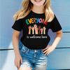 Children's Round Neck Casual Printed Short-sleeved T-shirt Top