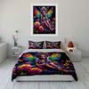 "Colorful Fairy Artwork Set" Soft Skin-Friendly Bedding Set Includes 1 Duvet Cover And 2 Pillowcase Gift