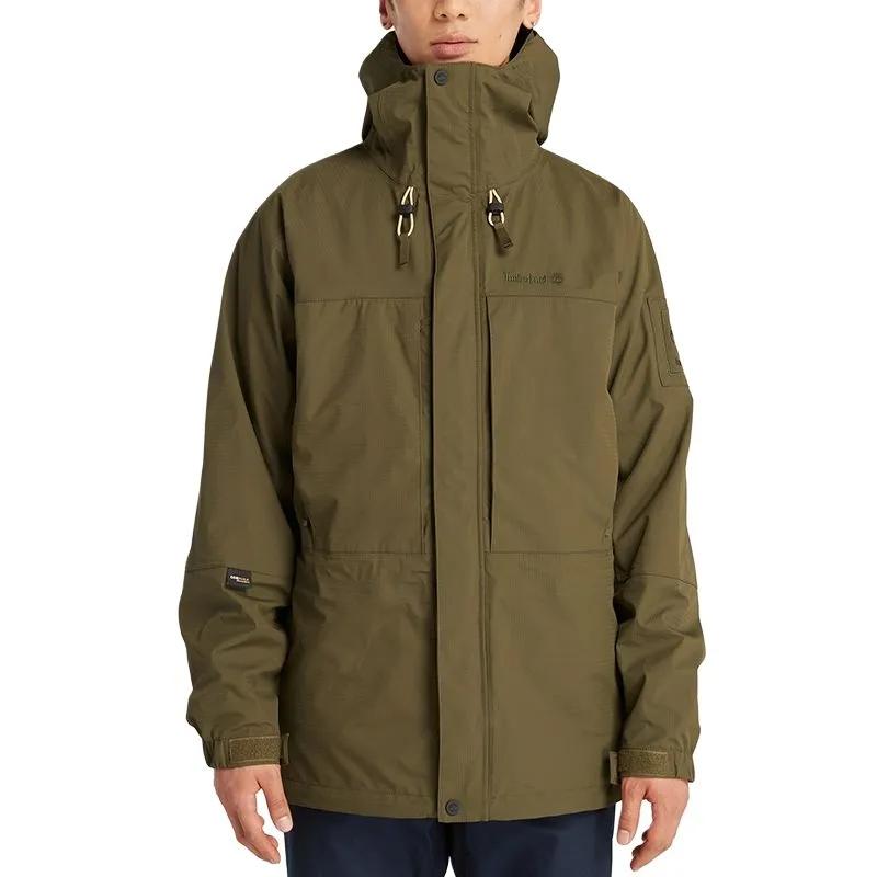 Timberland Jackets Men's Dark Olive Green Hooded Moderate Other (Unisex) Jackets A2MDU 302