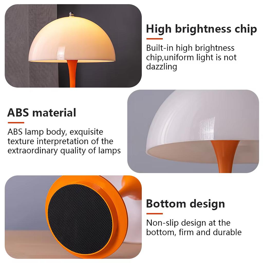 Mushroom 3color Dimming Rechargeable LED Table Lamps Decoration Night for Hotel Portable Night Light Simple Modern Decoration
