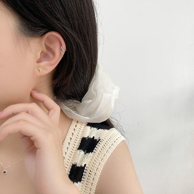 Изысканные серьги-листья для женщин, маленькие серьги-перья Ins Design, серьги с бриллиантами Flash