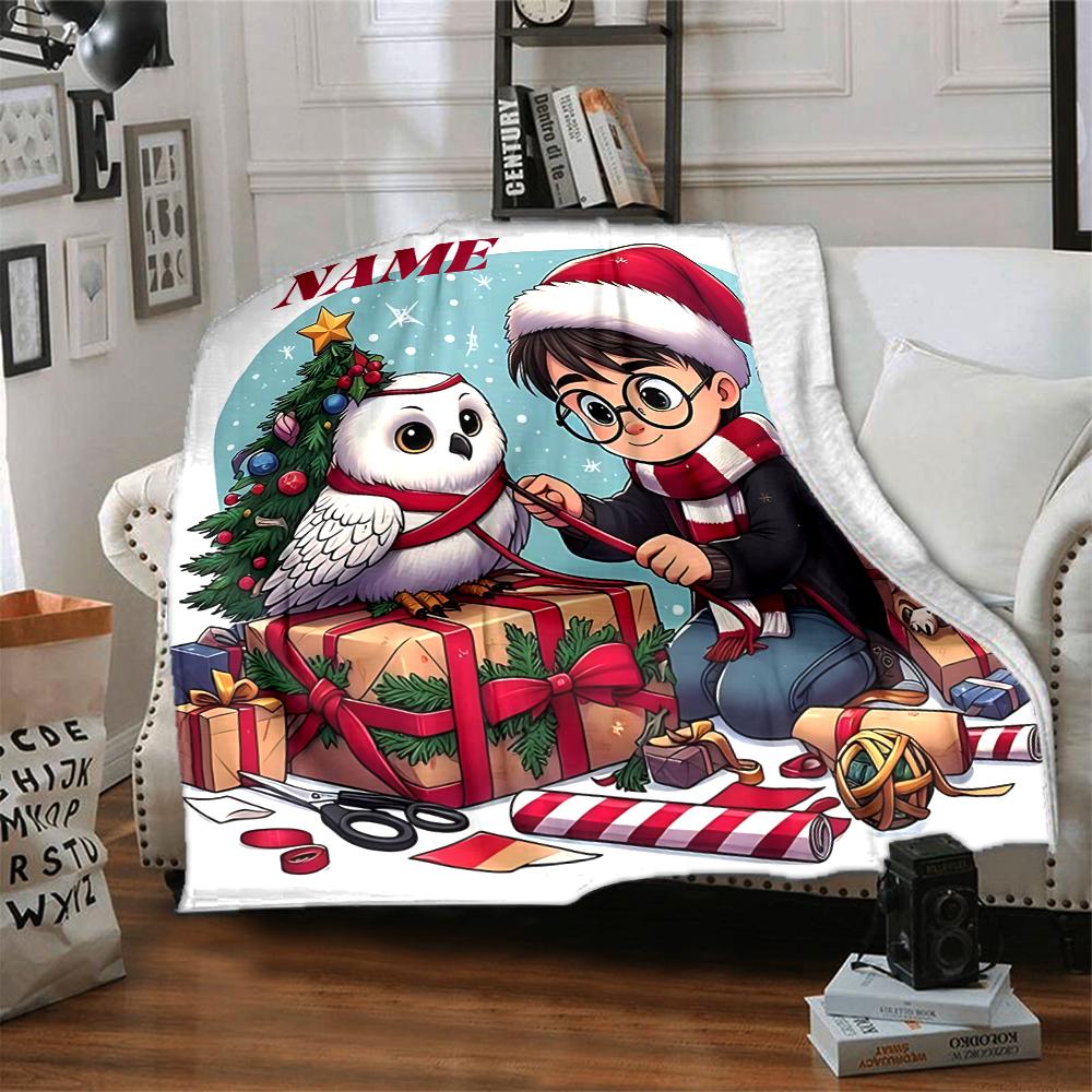 Custom Name Magic Mystery Hat blanket for Couch & Bed, Plush Cozy Fuzzy Blanket Super Soft & Warm Blankets for Fall and Winter. 0908108
