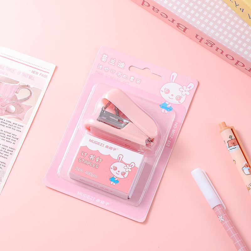 1 шт. мини-степлер цвета Моранди, милый маленький степлер для студентов, офисные принадлежности, ручной набор степлеров