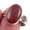 Кольцо из натурального красного драгоценного камня яшмы 925 пробы с двумя тонами S.9.5 S4R48