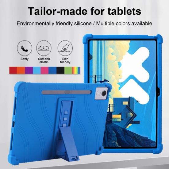 Tablet Protective Cover Shock Absorption Scratch-Resistant Precise Fit Soft Silicon Stand Protective Shell for Xiaoxin Pad Pro 12.7inch
