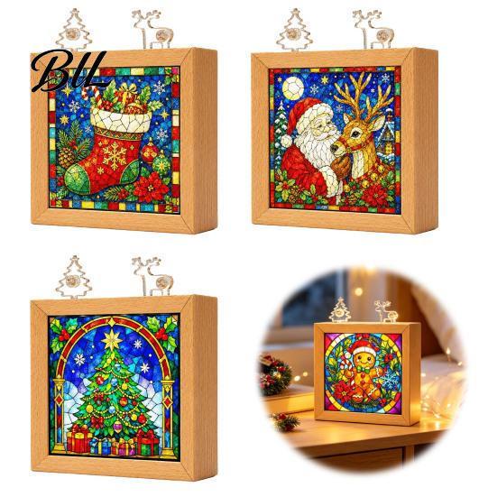 Creative Holiday Gift Idea DIY Acrylic Puzzle LED Night Light, Hand Assembled Christmas Tree Jigsaw Lamp, Bedside Light Decorative Desk for