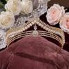 Children Pearl Crown Headband for Girls Birthday Performance Alloy Frame with Imitation Pearls and Silicone-Lining