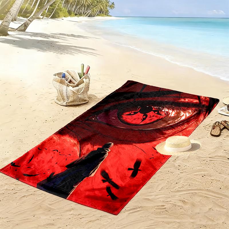 1pc naruto Beach Towel Ideal Birthday Gift For Family, A Vibrant Beach Towel Suitable for Outdoor Activities