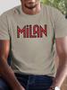 Мужская футболка Milano - Повседневная летняя футболка с коротким рукавом и круглым вырезом с названием города Милан