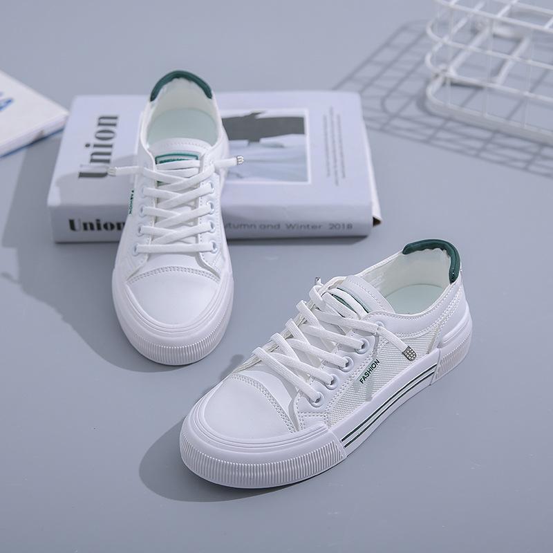 Модные белые туфли Женская повседневная обувь Кроссовки на шнуровке из сетки Плоская обувь Женская спортивная обувь для бега Кроссовки для ходьбы Zapatillas De Deporte