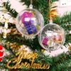 5/6/8/10CM Christmas Transparent Balls Hollow DIY Plastic Fillable Bauble Xmas Tree Hanging Ornaments Home Party Gifts Box Decor