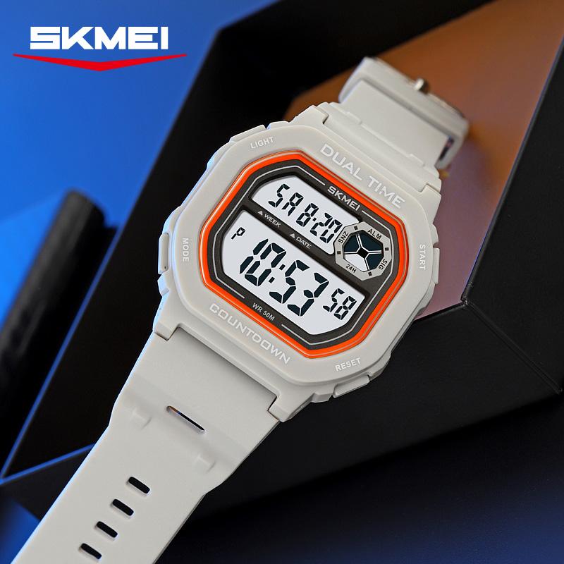 SKMEI 2543 Спортивные мужские электронные часы Повседневные Многофункциональные Хронограф Светящиеся Будильник Календарь Модные Мужские Цифровые Часы