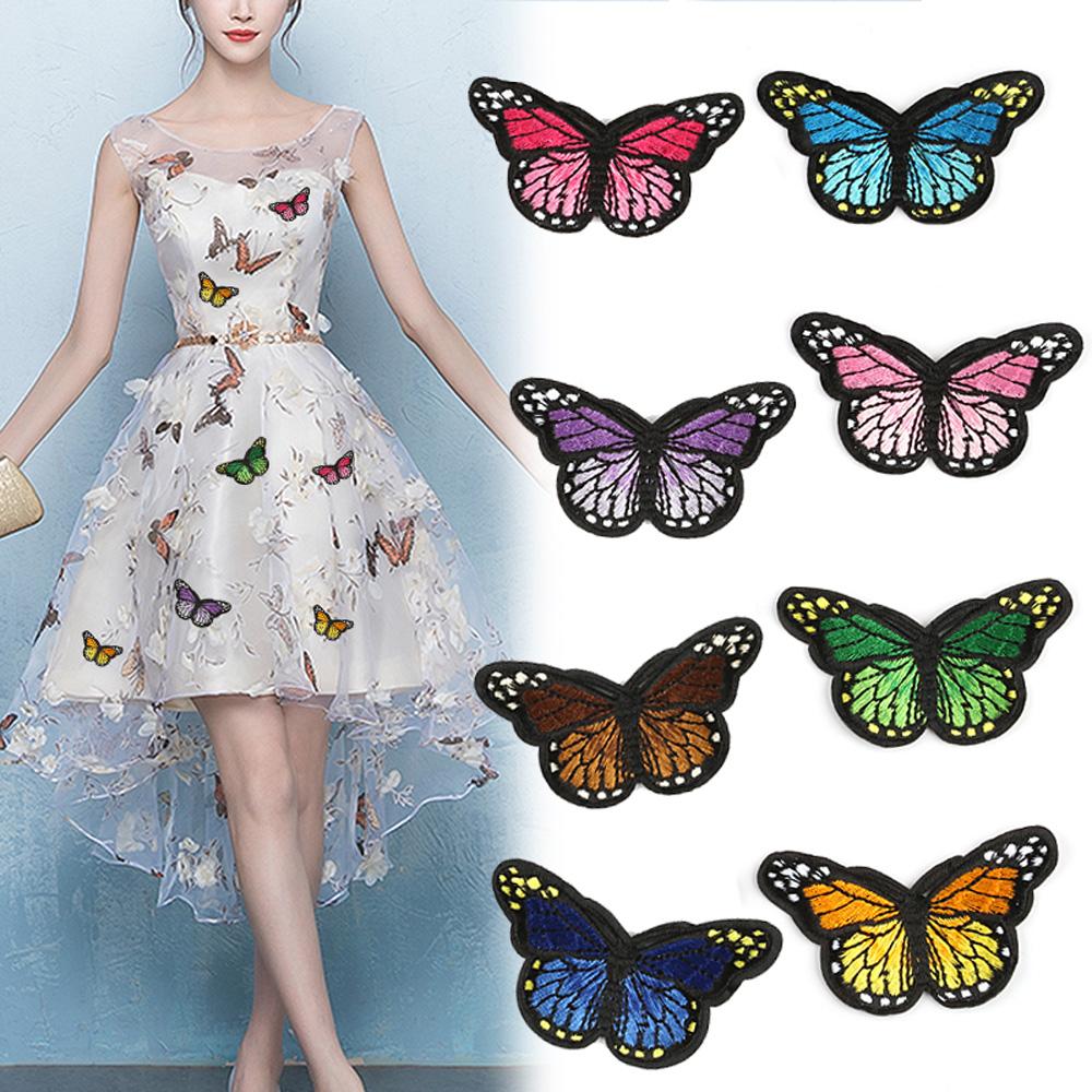 Sewing Badges Printing Butterfly Heat Transfer Sticker Iron On Patche Applique Clothes Patch