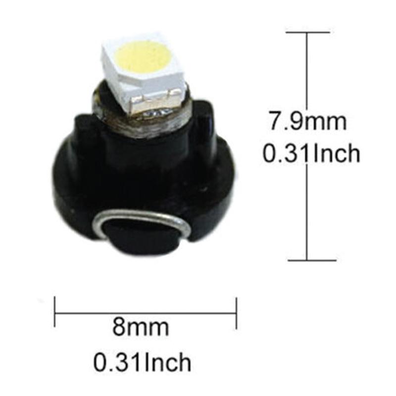 10 шт. T3 приборная панель светодиодный SMD 3528 светодиодный индикатор лампы автомобильный предупреждающий индикатор приборная лампа