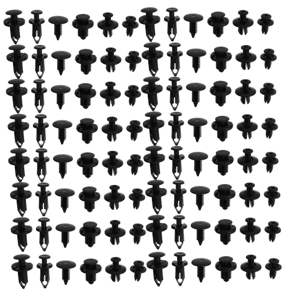 HEALEEP 190pcs Rivet Clips Wood Engine Cover Clips Bumper Buff