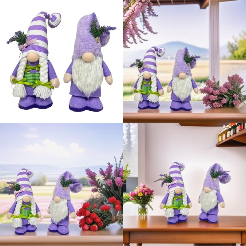 Скандинавские лавандовые гномы, ручная работа, фигурки томте, отличная плюшевая кукла, подарок для женщин, семьи, коллег, детей, ребенка