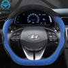Для Hyundai ioniq 2016 2017 2018 DERMAY замшевый кожаный чехол на руль автомобиля Нескользящие автомобильные аксессуары для интерьера