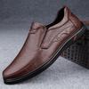 Модные мужские туфли-лодочки из натуральной кожи, дышащие, мужские деловые лоферы, классические слипоны, повседневная обувь, новая нескользящая обувь для вождения