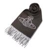 Wool Scarf with a Large AW25 MUFFLER, 100% Logo, (brown)