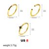 Elegant Gold Plated Zircon Ring Set for Women Stackable Fashion Jewelry Gift for Party Wedding Anniversary